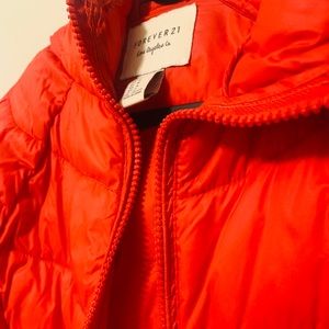 Forever 21 women’s red puffer jacket